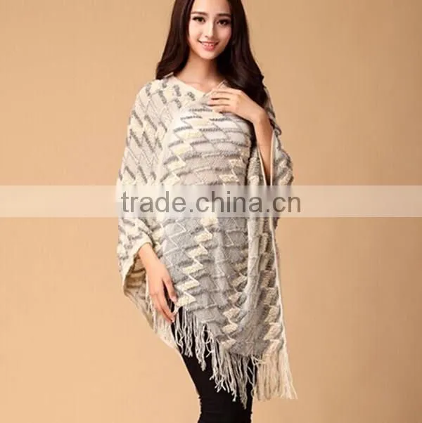 Latest design different color choice women batwing sleeve solid stitching knit cardigan new sweater