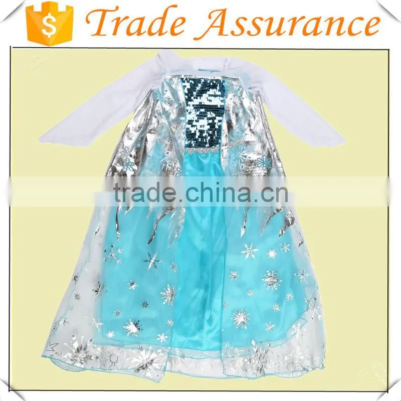 Factory sale Elsa Princess costume/frozen dress elsa/ frozen elsa coronation dress costume cosplay
