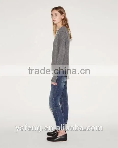 2017 New Design Hand Knitted Woolen Girls Sweater