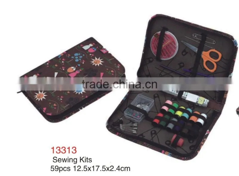D&D Leather Sewing Kit Zipper Pouch With Sewing Accessories Mini Sewing Kit
