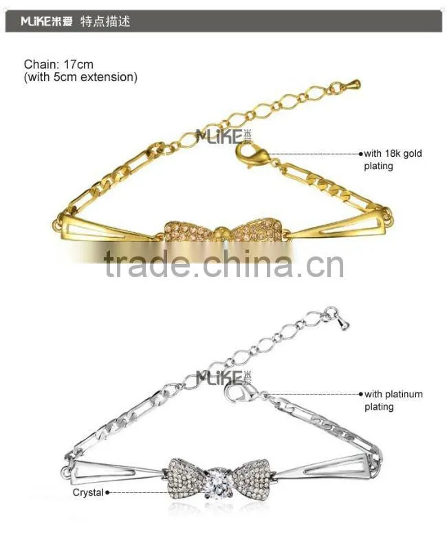 Bow-Tie 925 silver bracelet with Crystal M3007