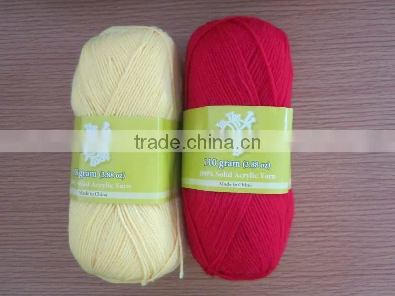 hand knitting acrylic yarn 100%