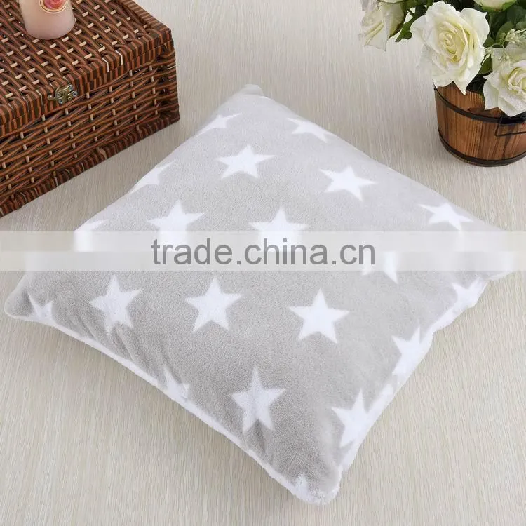 Double side custom print microfiber flannel fleece luxury extra large cushions