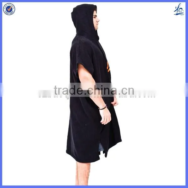 Large size adult hooded surf poncho beach towel for man