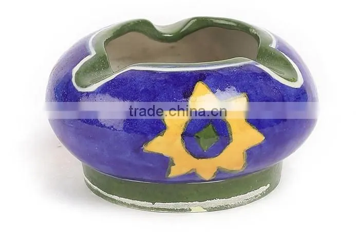 Royal Vintage Handmade Blue Pottery Ash Trays