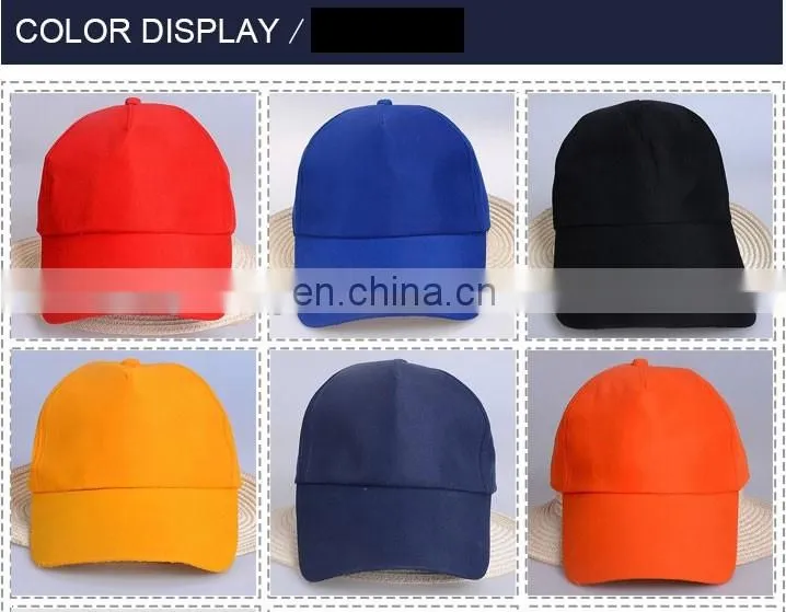factory cheap full colors custom embroidered logo caps and hats