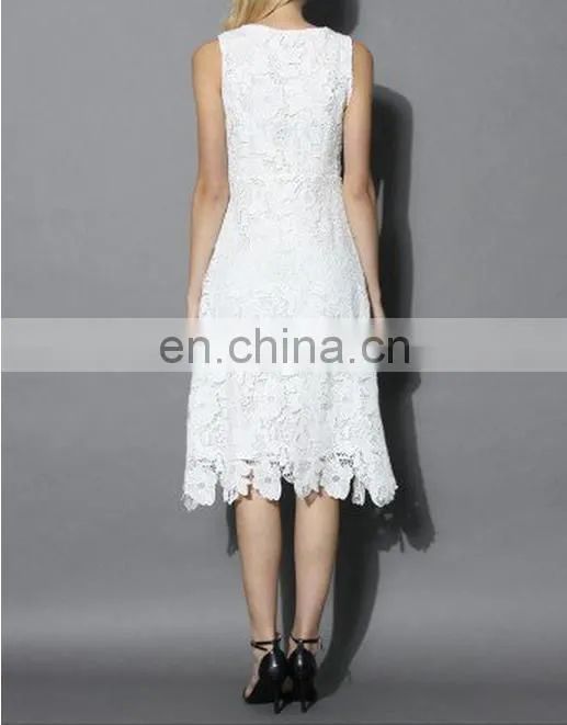 Top grade women clothes fashion lined lace dress