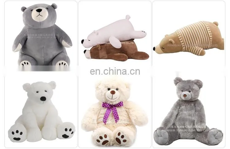 Customized soft toy white polar bear plush