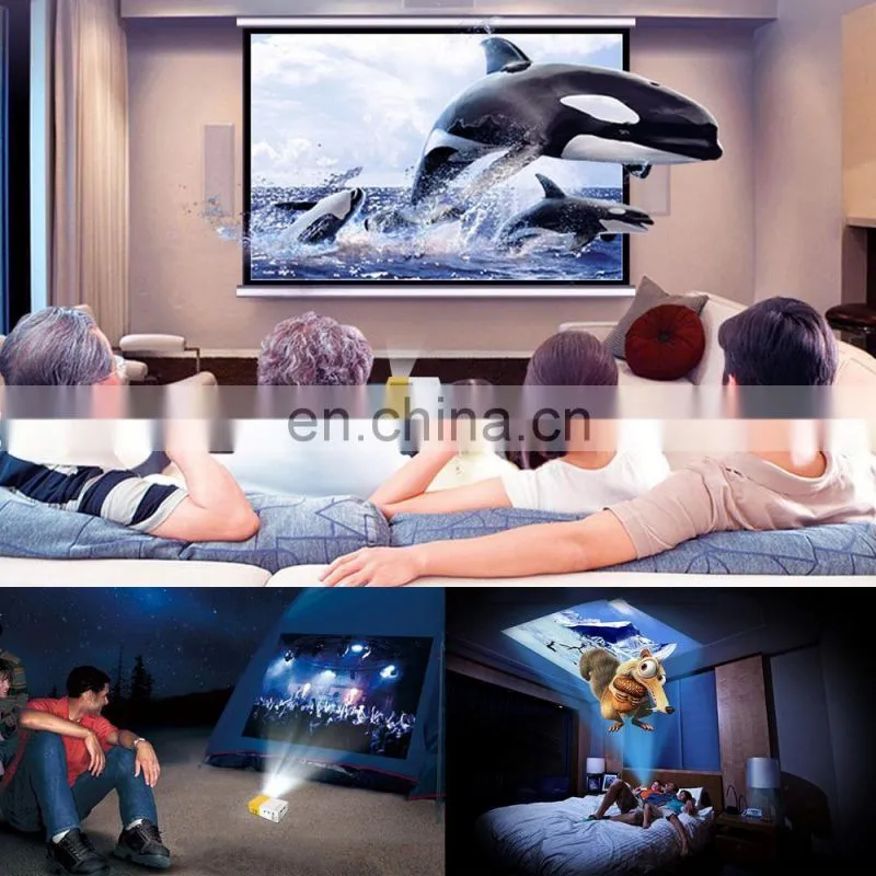 YG300 Built-in Battery Portable Mini Pocket Projector HD 1080P Mini Projector YG300 with TV Tuner Outdoor Home Cinema Theater
