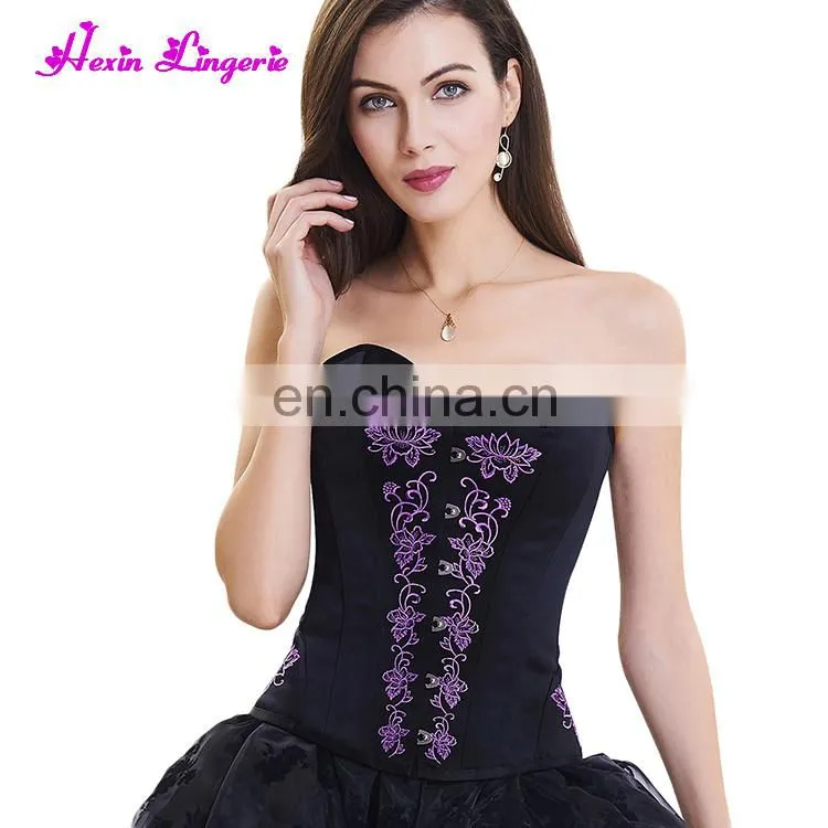 Wholesale Halloween Women Vintage Printed Underbust 14 Latex Corset