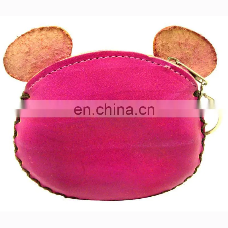 promotional Teddy Bear animal shaped cute coin purse wholesale women genuine leather coin purse MCP-0082