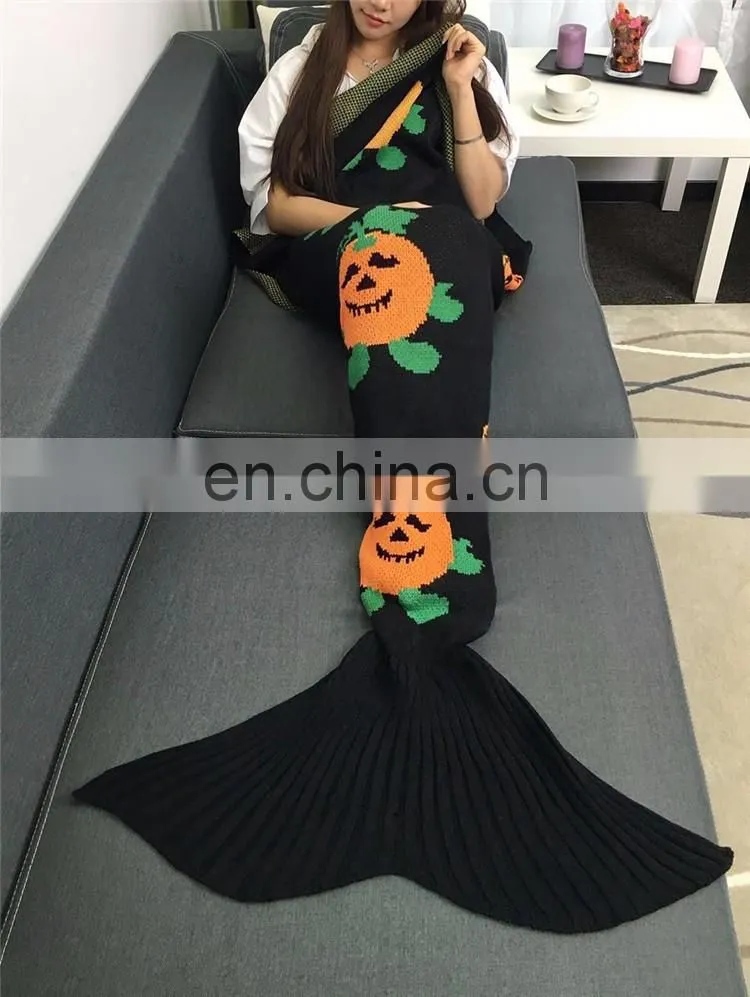 New Design high end crocheted Mermaid Tail Blanket for mommy and kids