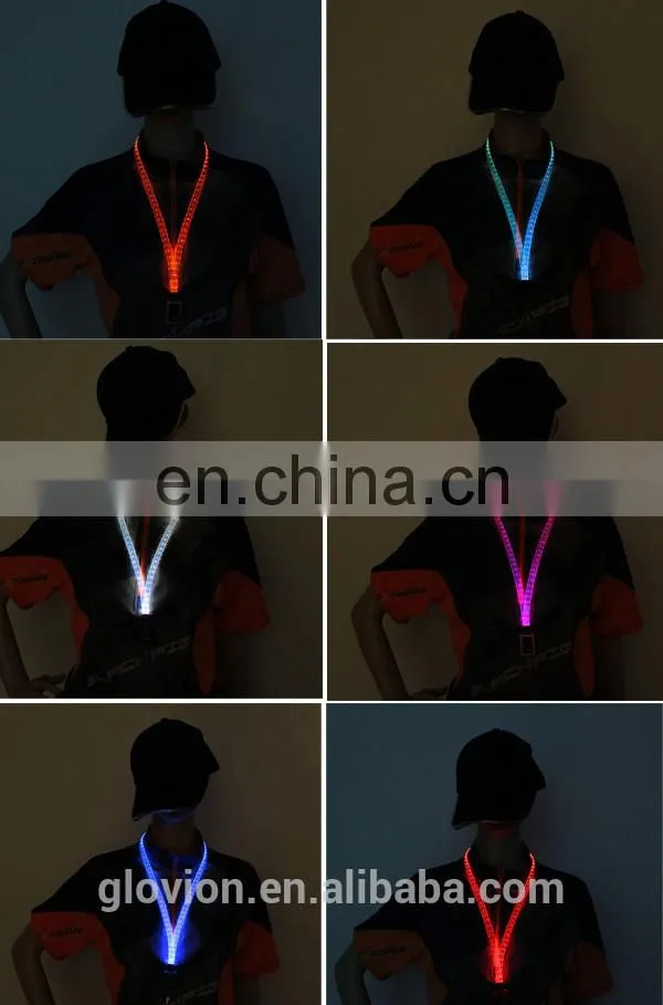 New Design led flashing cheap custom lanyards for party