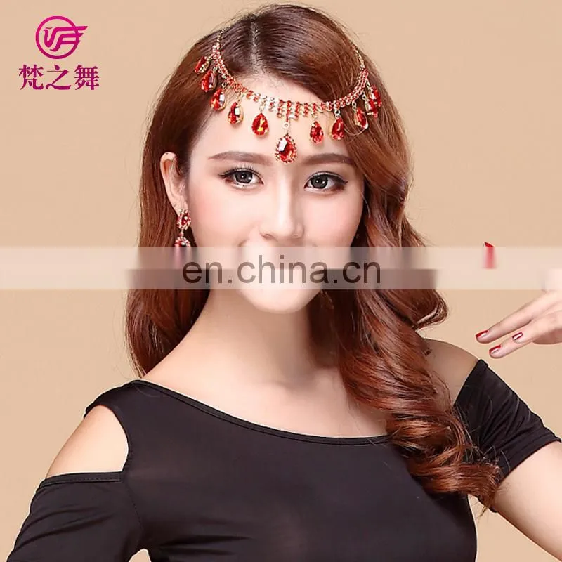 P-9054 Children and adult red belly dance necklace earring set jewelry