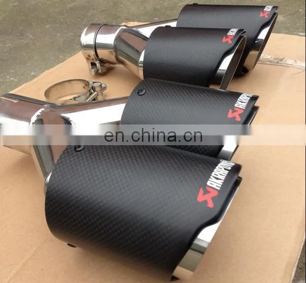2017 Hot sell Akrapovic carbon fiber muffler pipe/carbon exhaust tail pipe