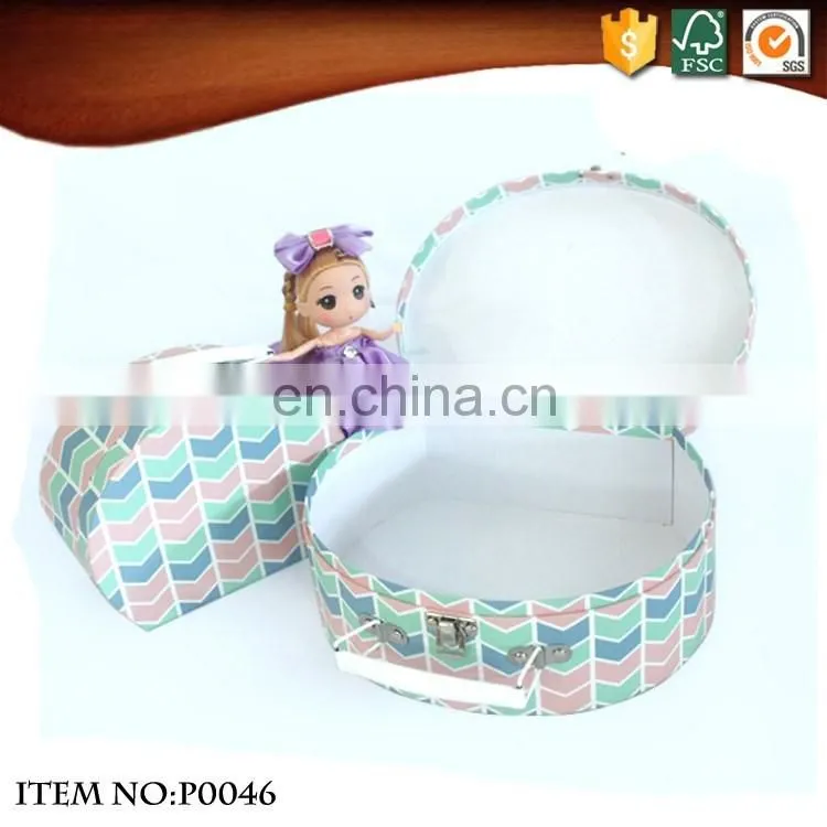 Decorative Wedding Cardboard Suitcase gift Box Wholesales with handle