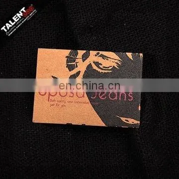 kraft-wash-paper denim leather label patch