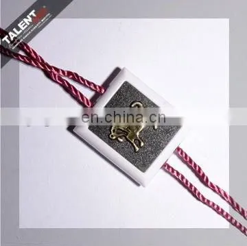 custom garment brand name logo plastic seal tag string