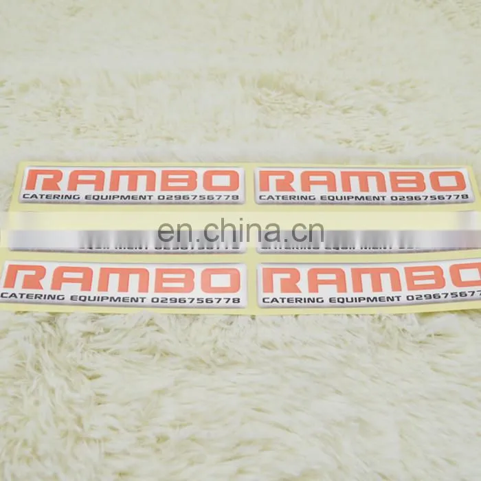 High quality customized self adhesive rectangle epoxy stickers
