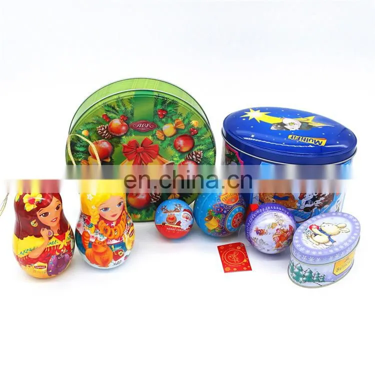 High quality decorative custom made christmas gift tin box wholesale