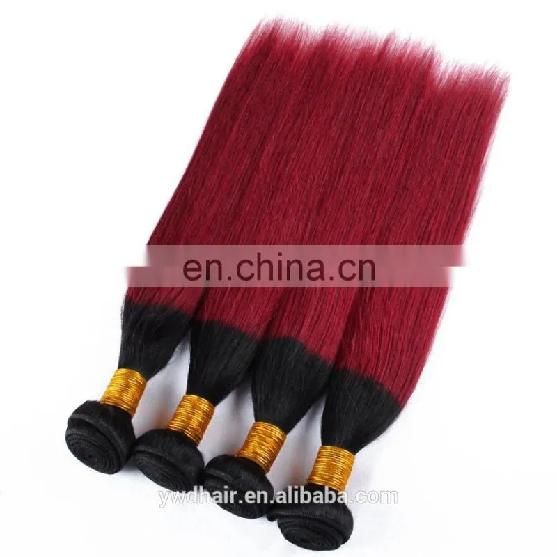 ombre brazilian virgin hair straight burgundy brazilian hair weave bundles