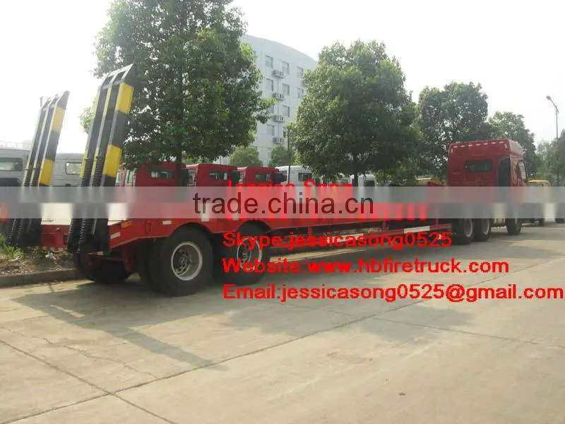 2 axles low bed truck trailer