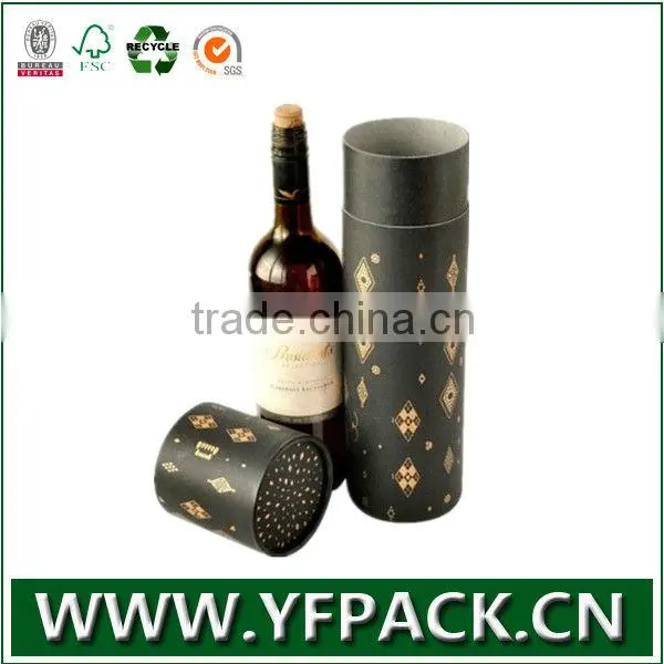 Custom Fancy Round Tube Wine Gift Boxes Wholesale