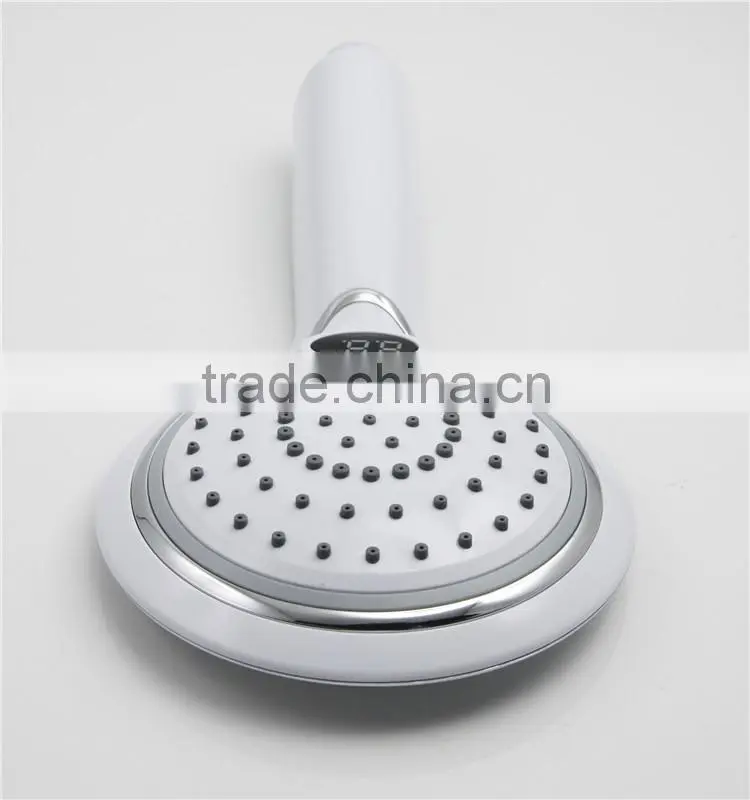 LED eco-flow hand shower head with temperature digital display