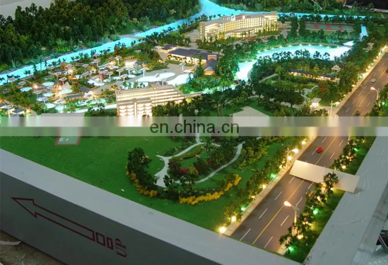 Nice resort house model for display, Overview miniature building model