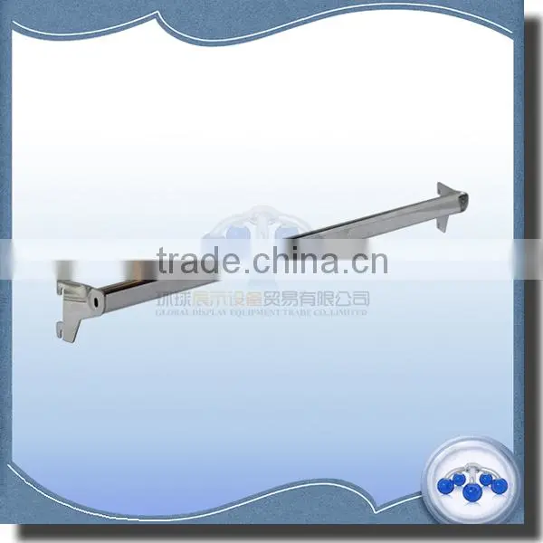Metal chrome hanging rod for slotted channel