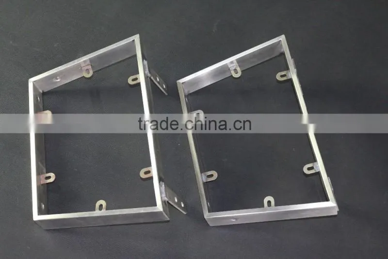 A886 stainless steel offcie chair armerest with wood pad