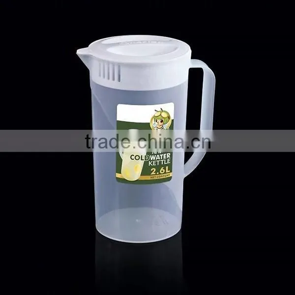 2.6L Classic Style Plastic cheap water jug with handle