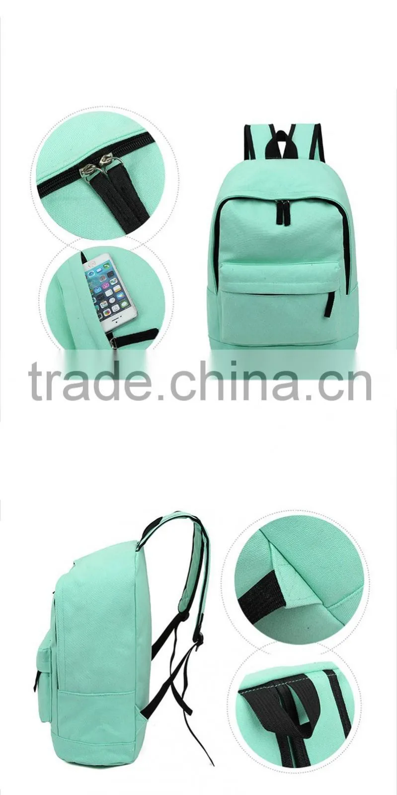 Fashion shoulder travel bag canvas hiking rucksack tactical school backpack