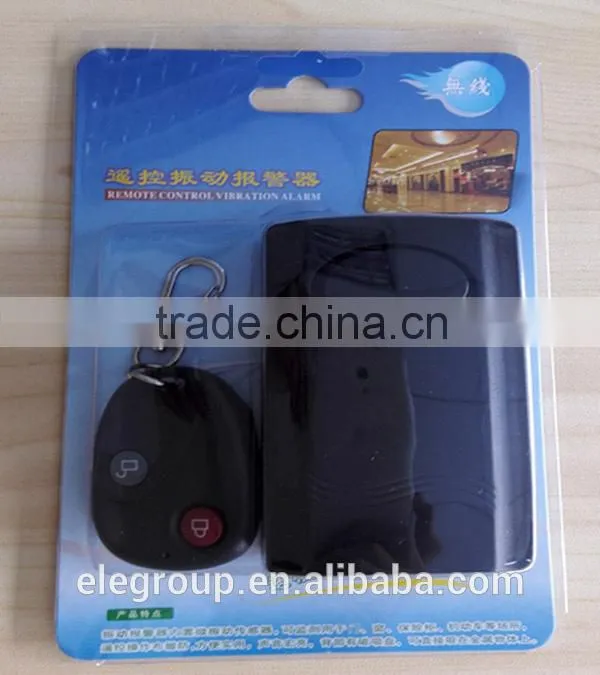 Vibration Activated Wireless Anti-Theft Security Alarm w/ Remote Controller (120dB Loud)