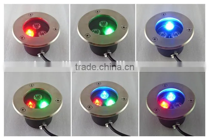 Round led underground Waterproof IP67 RGB LED Underground Light 6w LED underground light