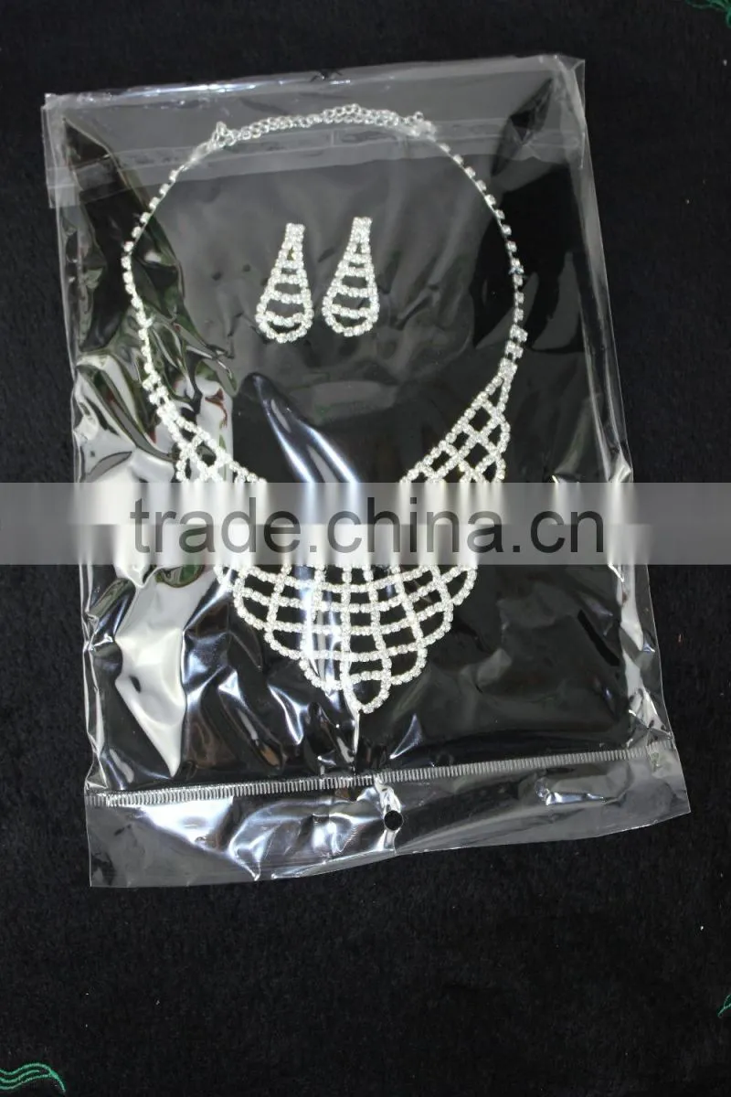 2015 new products fashion women wedding crystal jewelry set