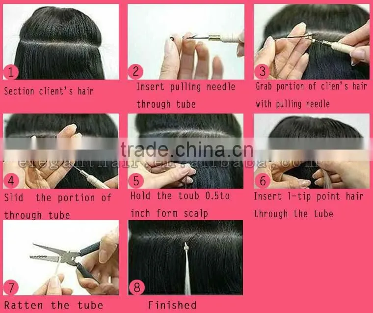 Hot sale large stock hair extension silicon ring for hair