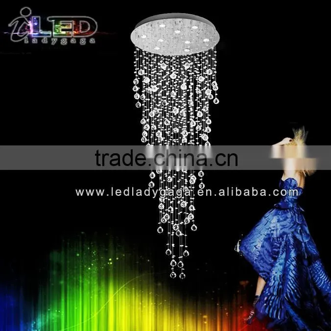 Top Selling modern luxury crystal chandeliers colored chandelier light bulbs