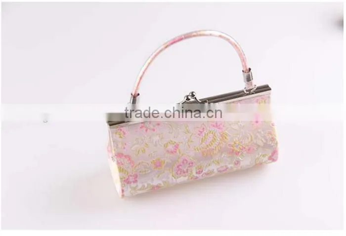 Colourful silk cloth mini bag classical bride hand bag evening bag