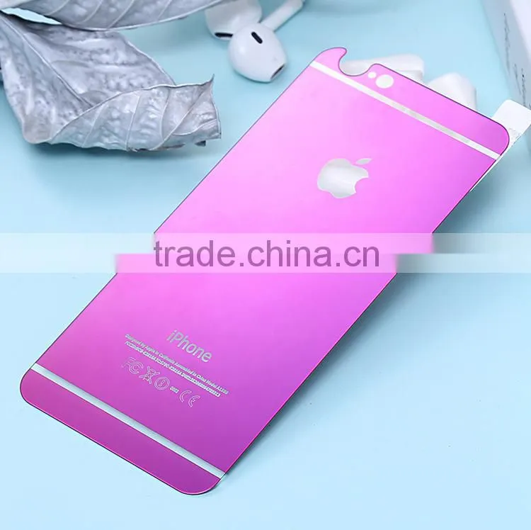 Electroplating front and back tempered glass screen protector for iPhone 6s