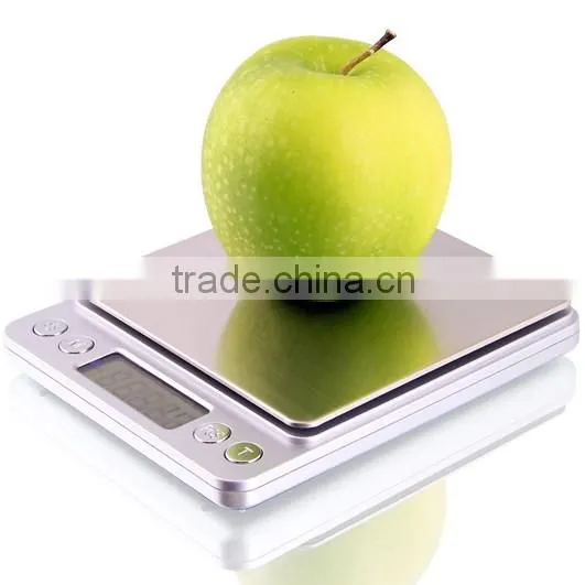 Stainless Steel Weighing Platform Pocket Scale, Mini scale, Big LCD Display Digital Pocket Scale