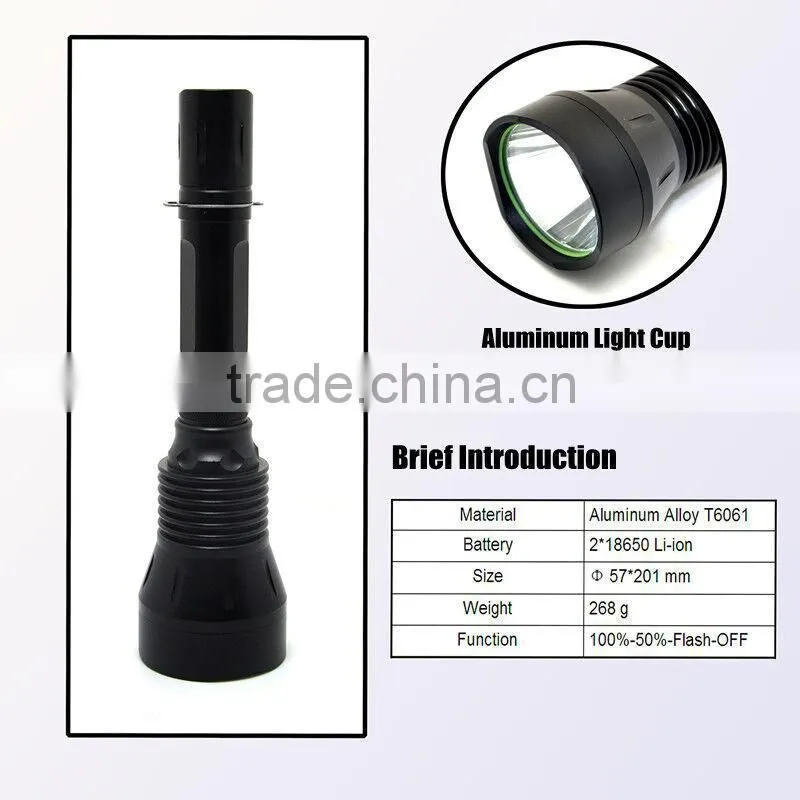 (120253) China wholesale waterproof Aluminum Alloy T6061 rechargeable torch light