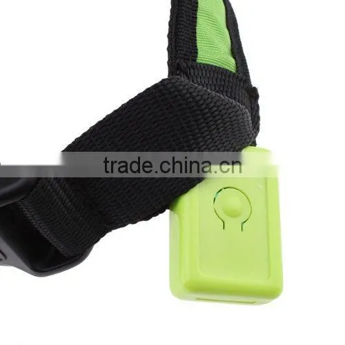 Adjustable LED Fiber Illumination Pet/Dog Collar, Medium, Green