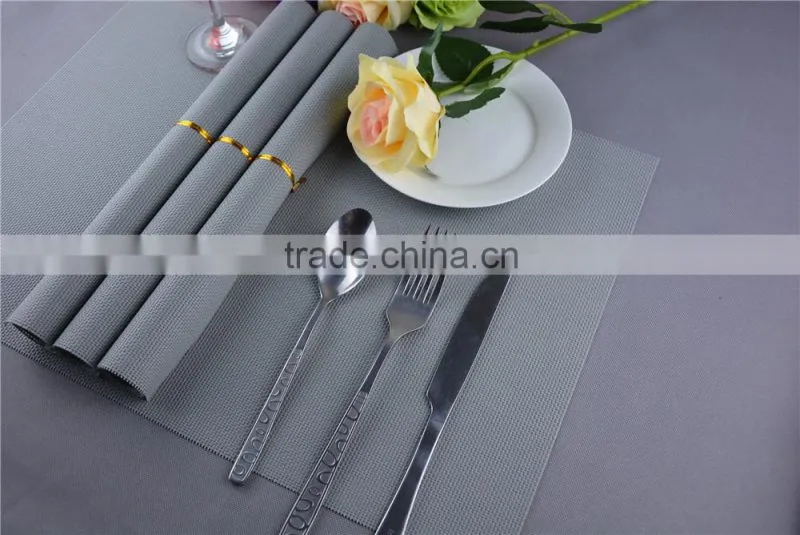 PVC Plastic Table mat dinner placemat light grey placemat pure color 45*30cm