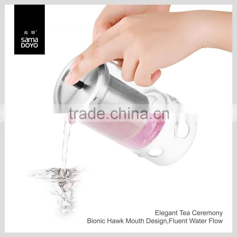2015 New Arrival! Handblown Glass Teapot, Transparent Glass Teapot, Teapot With Warmer