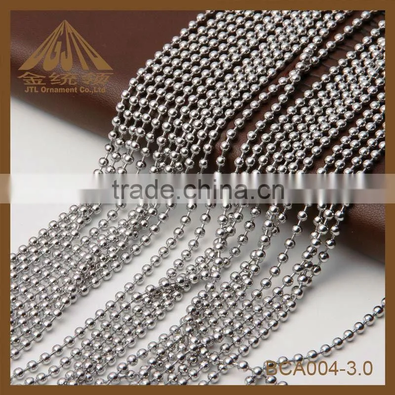 high quality nice silver color metal round ball chain