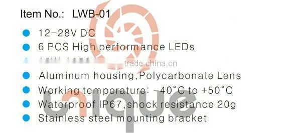 waterproof high lumen work lamp