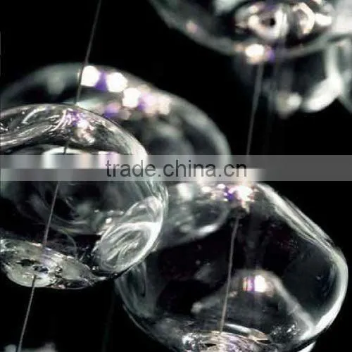 blown empty glass ceiling lamp
