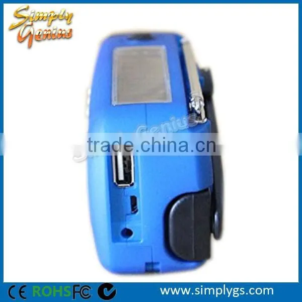 (#1 hand crank radio) 2000mah solar hand crank usb mains dynamo led flashlight