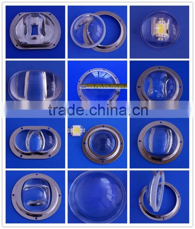50W COB glass lampshade , Led street light lens